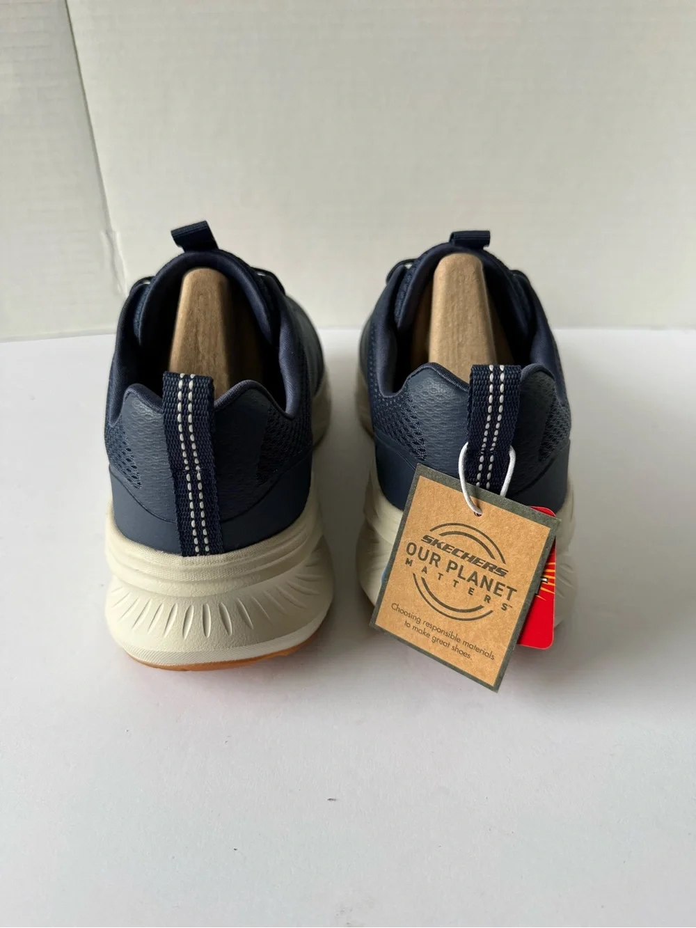 Skechers Edgeride Rekze Sneakers Men’s  9 Extra Wide Fit 232835 Navy White New